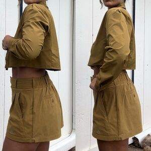 ALO FAN CLUB MINI SKIRT / TAKE ME OUT BUTTON UP SET ✨